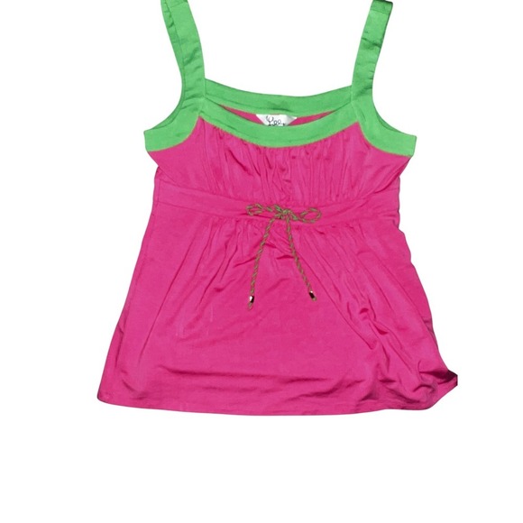Rare Vtg Lilly Pulitzer Pink & Green Round Neck Top |sz s Cute Summer Fashion : - Picture 1 of 5